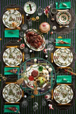 Stjerne Riflet Jul 17 cm. dyb desserttallerken