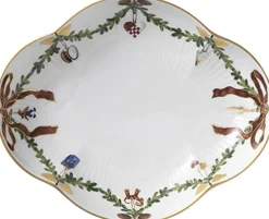 Stjerne Riflet Jul 22 cm. fad