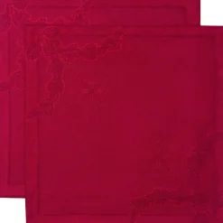 Stjerne Riflet serviet rød 2pk