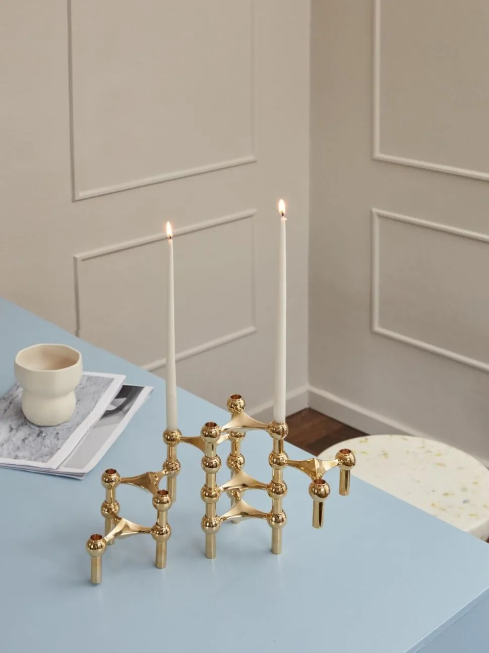 STOFF Nagel® lysestage messing