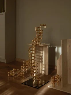 STOFF Nagel® lysestage messing