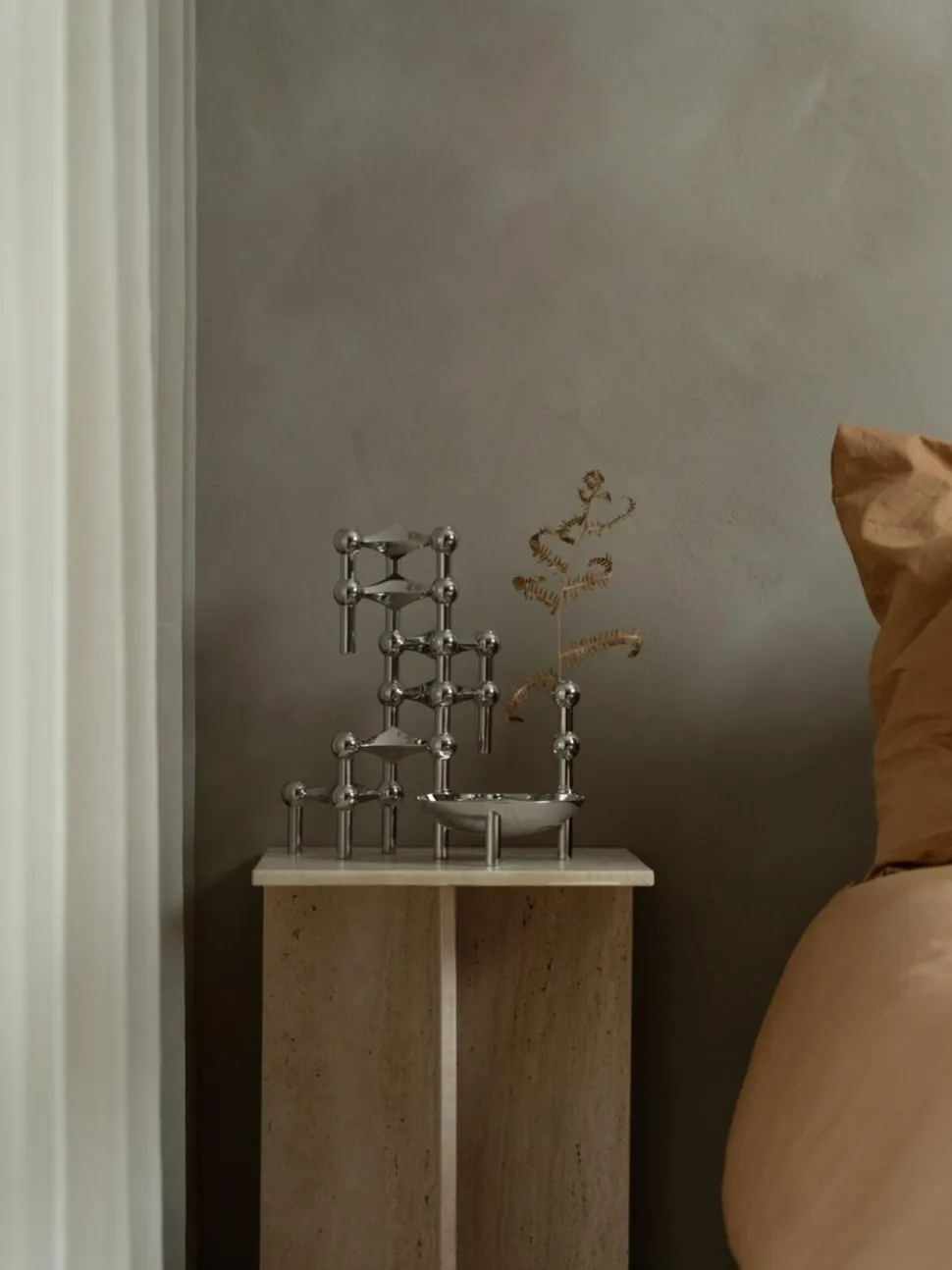 STOFF Nagel® 3-pak lysestage krom