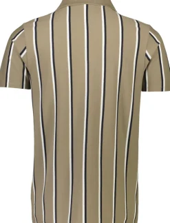 Striped piqué polo shirt S/S