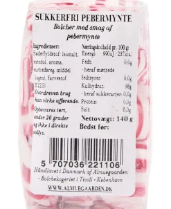 Sukkerfri Pebermynte bolcher med smag af pebermynte