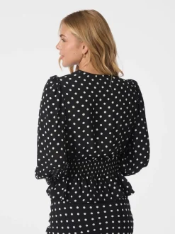 Tamona Crepe Dot Blouse