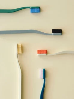 Tann Toothbrush-Off-white and red