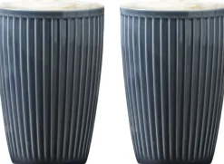 Termokrus Plissé 25 cl 8 x 12 cm 2 stk. Midnight Blue