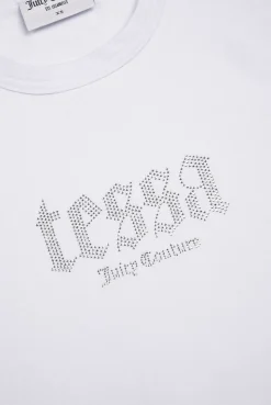 Tessa x Juicy - t-shirt m. diamanter