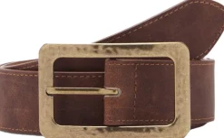 Textured square buckle belt