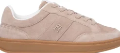 TH Monogram Suede Court Trainers