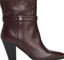 TH T-STRAP LEATHER POINTY BOOTIE