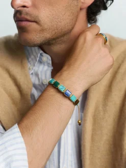 The Dorje Flatbead Collection - Turquoise, Blue Lapis, Carnelian, Brow