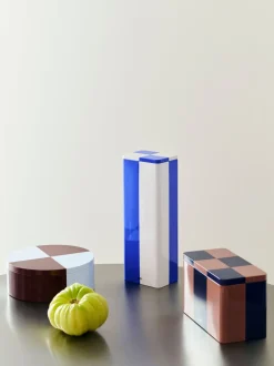 Tin Container-Medium-Brown and midnight blue