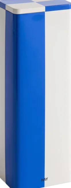 Tin Container-Slim-Blue and off-white