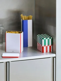 Tin Container-Slim-Blue and off-white