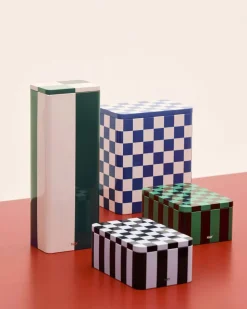 Tin Container-Slim-Green and off-wh