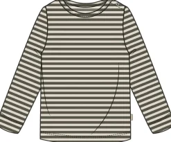 T-shirt L/S Modal Striped