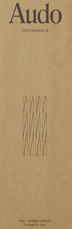 Twist Tapered Candle, H30, Ivory, S