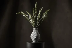Twist Vase H18 cm hvid porcelæn
