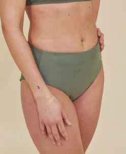 Ubud højtaljet bikini underdel - Army