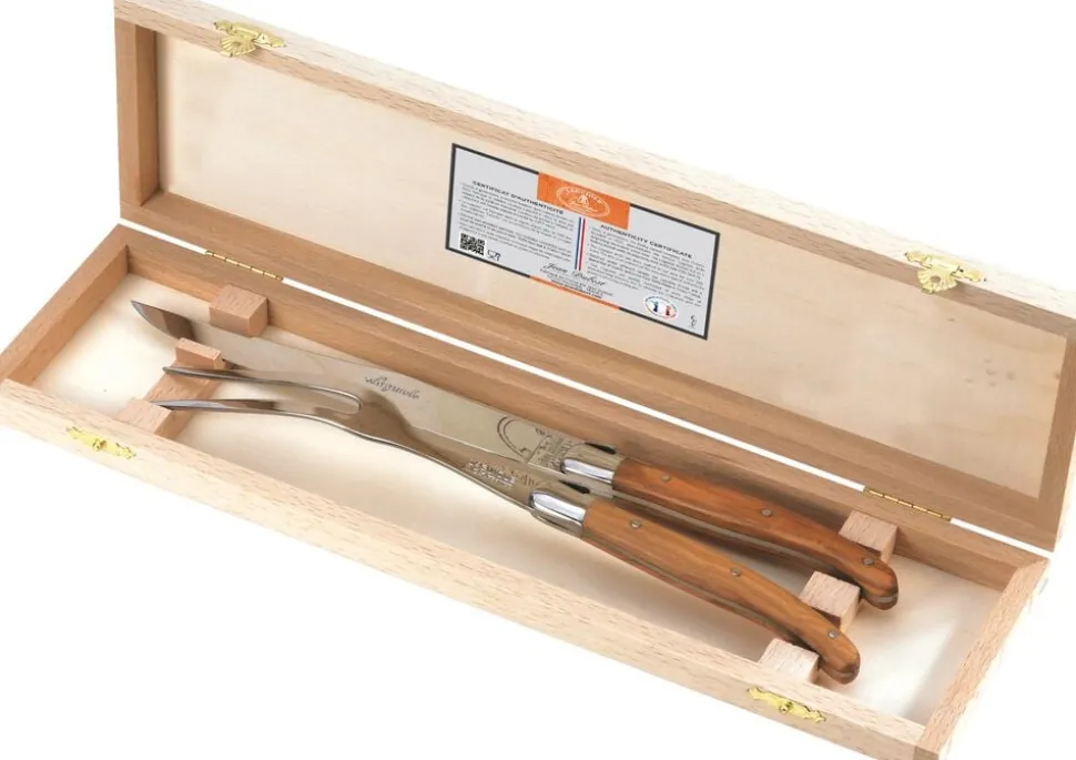 Udskærersæt træ lukket træ-æske Laguiole