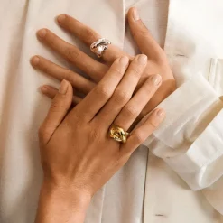 UNFOLD ring silver-plated