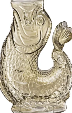 Vandkaraffel fisk, beige, glas, NEMO