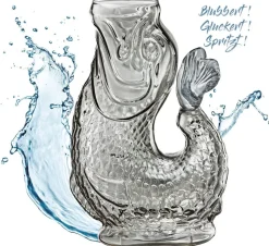 Vandkaraffel fisk, grå, glas, NEMO