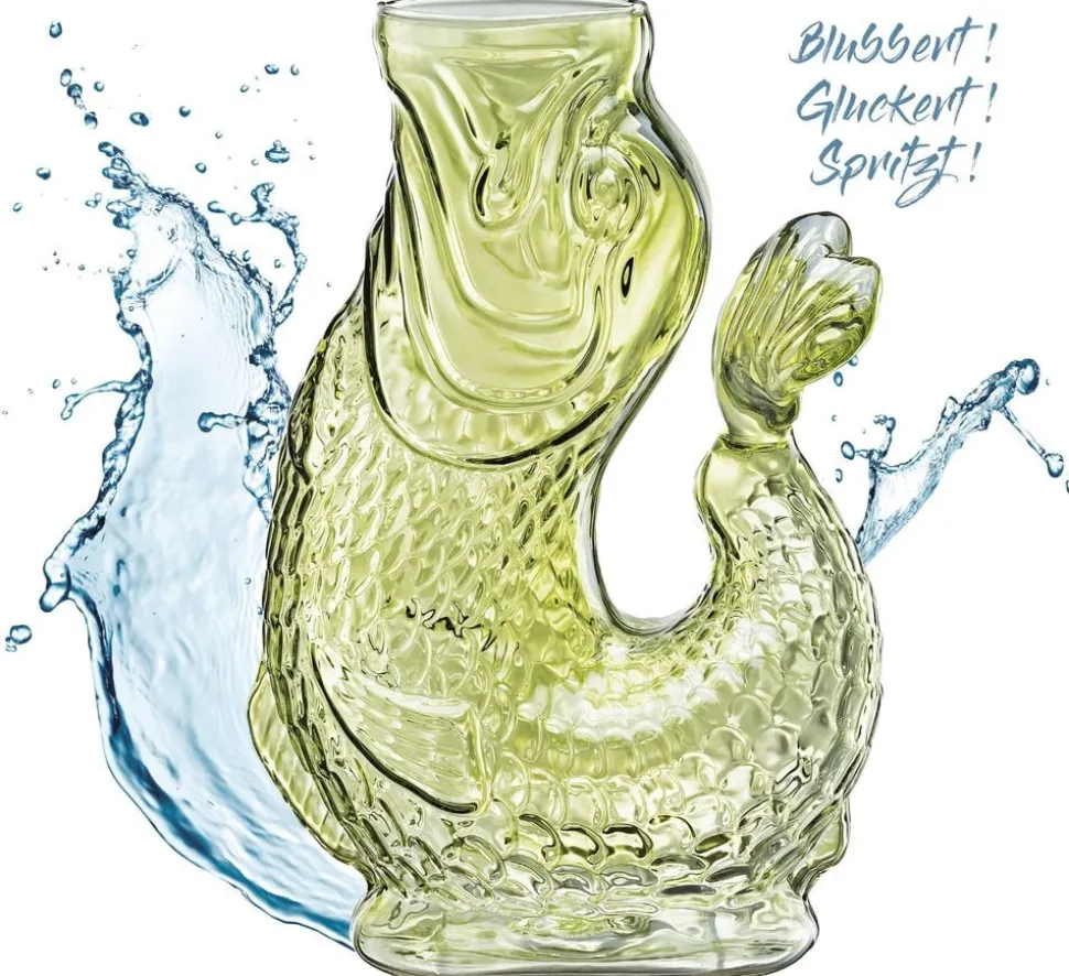 Vandkaraffel fisk, grøn, glas, NEMO