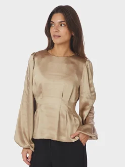 Vanya Crushed Sateen Blouse