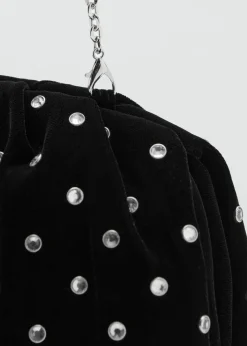 Velvet strass clutch