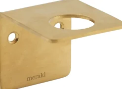 Vægophæng, Børstet messing, l:5,8 cm, b: 6,7 cm, h: