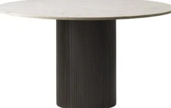 Vipp494 Cabin round Ø130 L. Beige marble, Dark oak