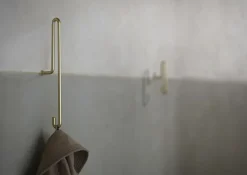 Wall Hook, Matt Gold, Small x2