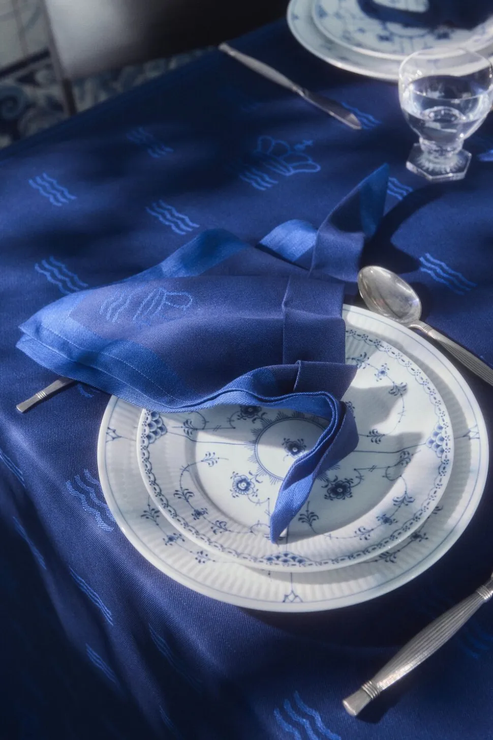 Waves dug, blå, 270 X 144 cm