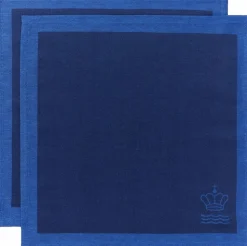 Waves serviet, blå 44X44, 2stk