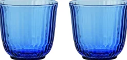 Waves vandglas blå 22 cl 2 stk