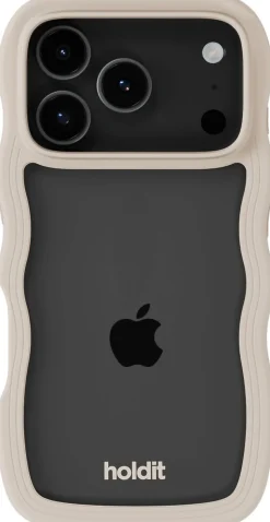 Wavy Case iPhone 17 Pro Light Beige/Transparent