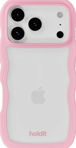 Wavy Case iPhone 17 Pro Max Pink/Transparent