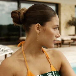 Wavy Sparkly Heart Earlines