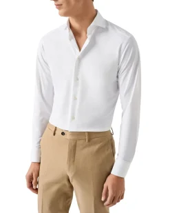 White Four-Way Stretch Shirt - Slim Fit