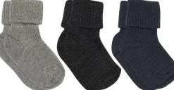 Wool rib baby socks 3 pack