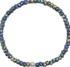Wristband with Blue Lapis Japanese Miyuki Beads
