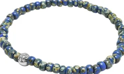 Wristband with Blue Lapis Japanese Miyuki Beads
