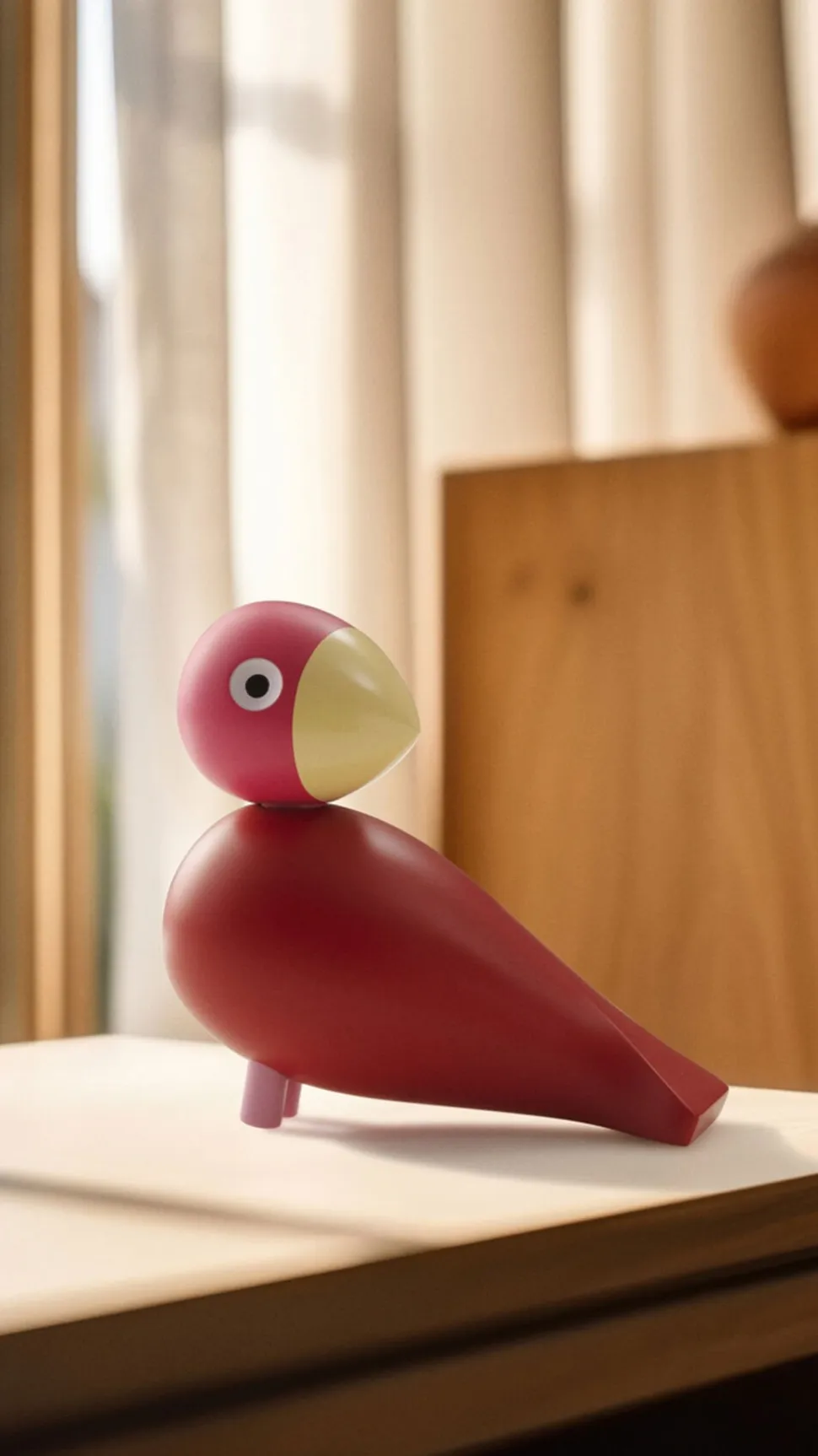 Year Bird Flora 2024 H12. 5 cm pink