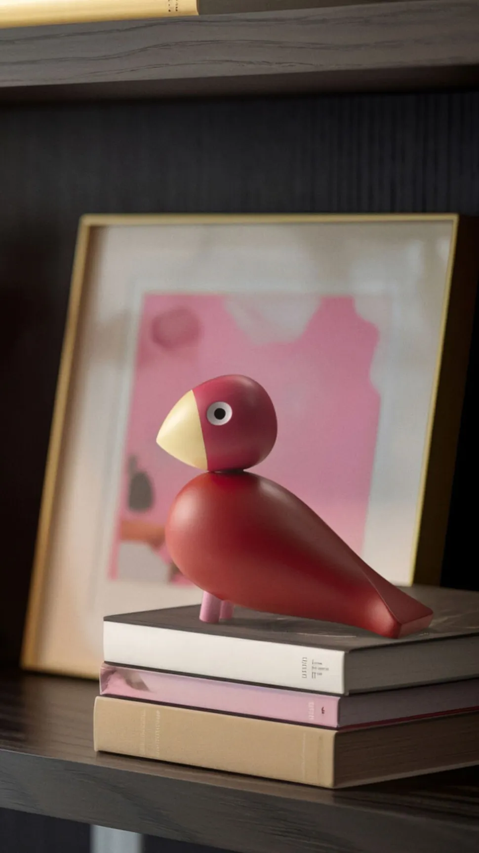 Year Bird Flora 2024 H12. 5 cm pink